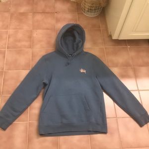 Men’s Stussy Hoodie Blue Size Small